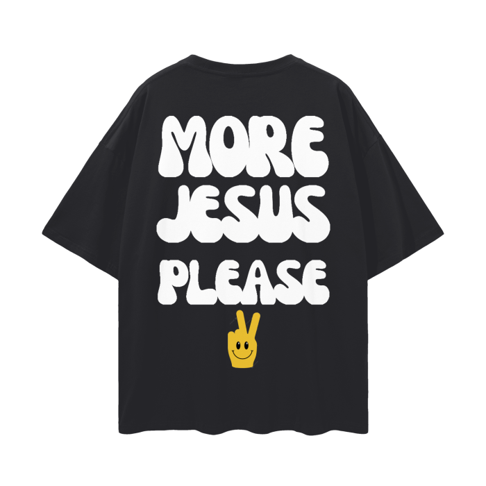パーツ jesus Oversize Deep Drop Shoulder Tee - 190 GSM – The Fashion Of The Christ