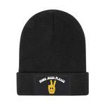 Black More Jesus Please Knit Beanie